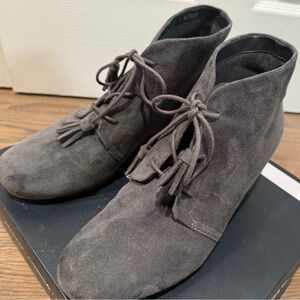 Dr. Scholl's Charcoal Suede Ankle Booties